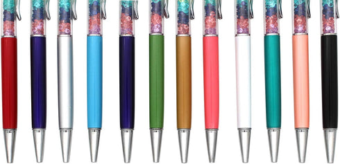 Gullor 2 in 1 Bling Diamond Retractable Ballpoint Pen with Screen Touch Pen for Tablets and Phones, 12 Pack