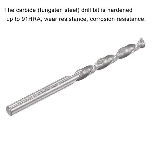 uxcell 3.2mm Solid Carbide Twist Drill Bits, 2pcs Metric Left Hand Spiral Flutes