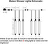 30cm 8-Tube Falling Rain Meteor Shower Christmas Lights, Blue Outdoor Icicle Shooting Star Lights