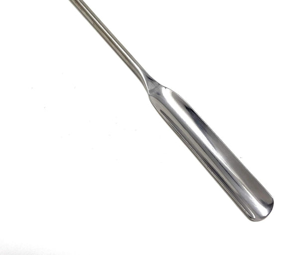 A2Z-VL004 Micro Lab Scoop Stainless Steel Half Rounded Spoon Spatula Sampler, Vinyl Handle 6" (15.24 cm)
