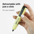 Carrotez 12 Count Retractable Permanent Markers, Thick Barrel, Low Odor, Bold Writing, Bullet Tip, Black