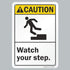 SmartSign S-6418-PL-10 “Caution - Watch Your Step” Sign, 7" x 10" Plastic
