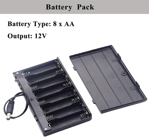 Generic (2 8AA Pack 12V PCS) Portable USB Battery for LED Neon Signs Battery Operated Power Supply Converter