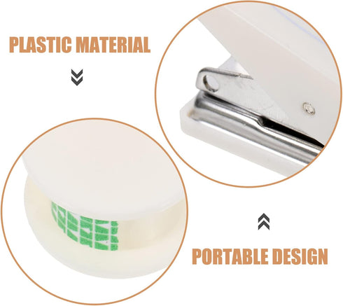 Staplers for Desk Mini Stapler Set, 3 in 1 Desktop Accessory Kits, Hole Punch, Tape Dispenser for Office Home