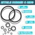 32 Size 1540 Pcs Rubber O Rings Assortment Kit with Pick and Hook Set for Plumbing and Automotive Repair