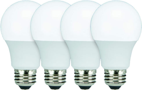 TCP L9A19D1541K4 LED Light Bulbs, 60 Watt Equivalent, A19 Shape, Cool White, 4 Count