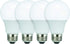 TCP L9A19D1541K4 LED Light Bulbs, 60 Watt Equivalent, A19 Shape, Cool White, 4 Count