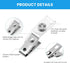 Easytle 30 Pcs Metal Badge Clips with Clear PVC Straps, ID Clip for Badges and Work Badges