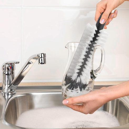 3 Commercial Bonsicoky Brush Bar Glass Washer with Suction Base, Brush Cleaner Bristle Brush for Kitchen Bar Beer Cup