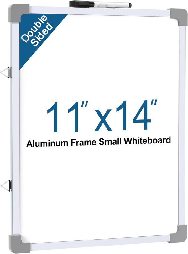 MaxGear Small White Board, 11"x14" Double-Sided Dry Erase Board, Mini Portable Writing Board for School Home Office