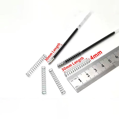 Customized Galvanized Spring Steel Metal Small Coil Pressure Spring, 100Pcs for Ball Pen, Wire Diameter 0.4mm