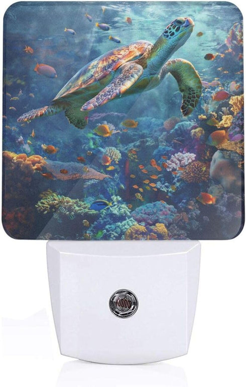 Bshuey Led Night Light, Sea Turtle Decorative Plug in Nightlights,with Smart Auto Dusk