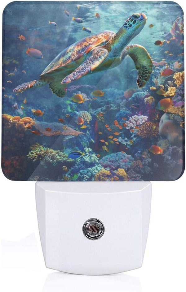 Bshuey Led Night Light, Sea Turtle Decorative Plug in Nightlights,with Smart Auto Dusk