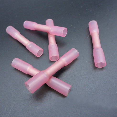 100 Heat Shrink Butt Wire Electrical Crimp Terminal Connectors 18-22AWG