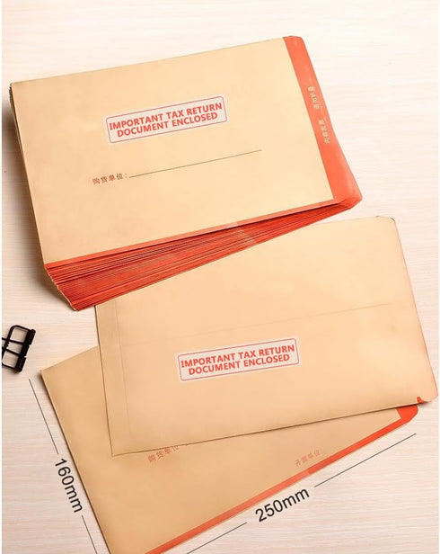 Important Tax Return Document Enclosed Stickers for Window Security Envelopes, 500 Pcs Per Roll