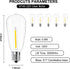25Pack ST40 LED Replacement Light Bulbs,Vintage Edison Waterproof Shatterproof Dimmable E17 LED Bulbs for Indoor Outdoor Patio Wedding String Lights,0.6 Wat, Warm White, 2700K by Konictom