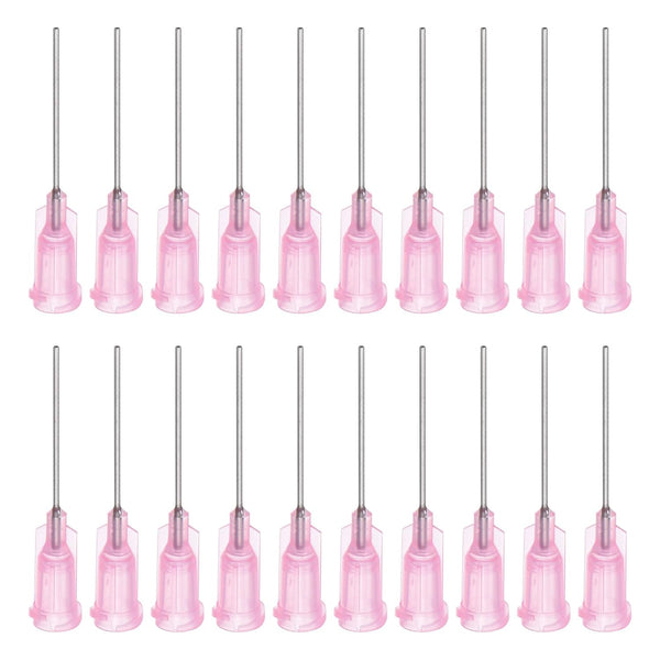 uxcell Industrial Blunt Tip Dispensing Needle with Luer Lock, 20G 1", 40 Pcs Pink