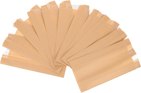Zerodeko 30 Pack Kraft Paper Bread Bags with Window, Mini Loaf Pouches