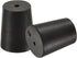 MECCANIXITY Rubber Tapered Plug, 16mm to 20mm with Hole, Black Test Tubes Bungs Stopper, 5 Pieces for Lab Home