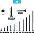 #7 x 1-3/8" Wood Screw, 100PCS Black Phosphate Coated Stainless Flat Truss Head Fast Self Tapping Screws