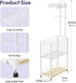 4-Tier SWTYMIKI Freestanding Toilet Paper Holder - Free Standing Toilet Paper Holder Stand with Shelf, Bathroom Storage