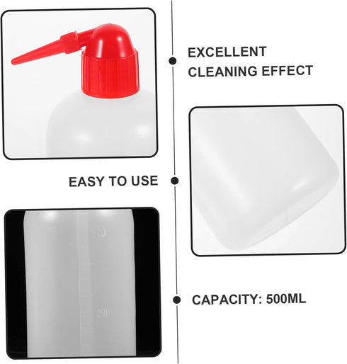 TOPPERFUN 2 pcs Graduated Narrow Mouth Wash Bottle Portable Scale Washing Bottle for Measurement for Laboratory Use
