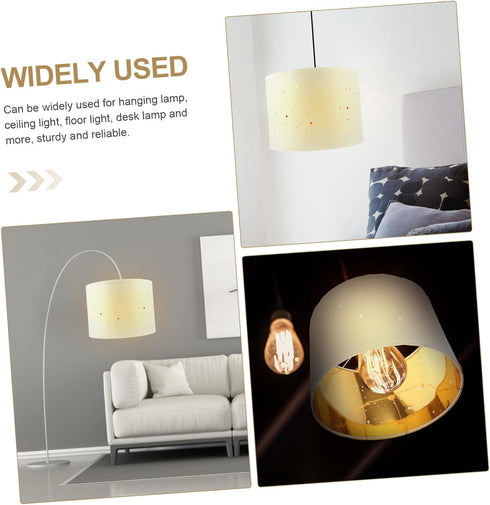 CHILDWEET Household Light Cover Compact Fabric Lamp Shade for Table Floor Lamps Simple Design Frame for Bedroom Living