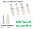 Self Drilling Drywall Plastic Anchors with Screws - 100 Pieces (50 Pairs) Expansion Screws