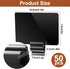 Molain 50 Pack A7 Set, Black Sign Label Clips with Chalkboard Plastic Food Tray Label Holders Reusable Price Tag Sign