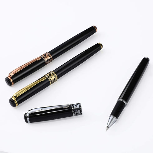 Weighted Pens Heavy Grip Pens Writing Black Ink Weighted Rollerball Pens for Hand Tremors, Low Dexterity, Weak Grip Strength, Parkinson's Patients, Elderly Adults and Kids, 3 Colors (6) by Tenare