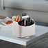 PU Leather Remote Control Holder, 360 Degree Spinning Desk Caddy for Media, Mail, Calculator, Mobile Phone, Beige