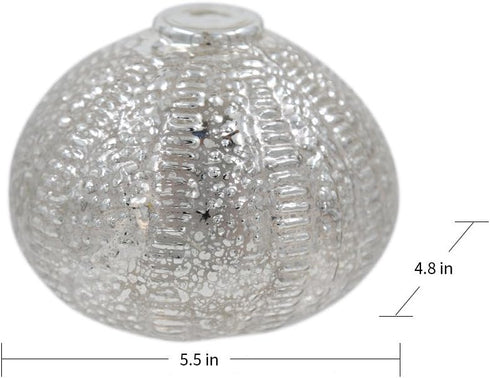 Dimmable DUSVALLY Sea Urchin Table Lamp, Battery Operated LED Table Lamp, Cordless Warm White Glass Accent Lamp