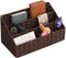 Desk Organizer and Storage - Mail Organizer Countertop, Magazine File Holder, Dark Brown