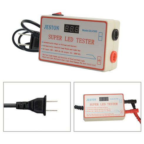 LED Light and TV Backlight Tester, 0-300V Adaptive Voltage Testing Tool with Gold Plated Pin & Power Cable for LED