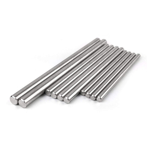 10Pcs Stainless Steel Metal Round Rods Dowel Pin Kit, Support Pin Fasten Elements for DIY Craft Tool