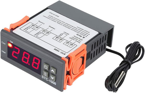 STC-1000 Digital Temperature Controller with Sensor, Electric Thermostat Control 110-220V