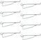 8PACK Pegboard Shelf Hooks, 6" Metal Utility Hook Set, 1/4 inch Organizer Accessories for Garage, Art Craft Room