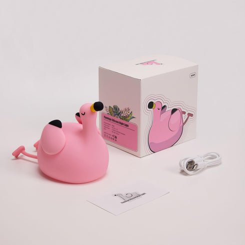 Dimmable Pink Flamingo Night Light for Kids, Silicone LED Baby Nursery Night Light, Funny Nightlight Girls Trendy