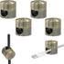 Waziaqoc 4Pcs 2-In-1 Charger Holders for Cords, Gun Metal Cord Anchors Holde, Adhesive Cord Clips, Cable Management