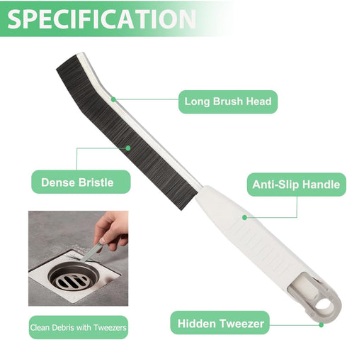 Faucets(3PCS Crevice Cleaning Brush Hard Bristled, Grout Cleaner Brush, Multifunctional Thin Gap Scrub Brush, Bathroom