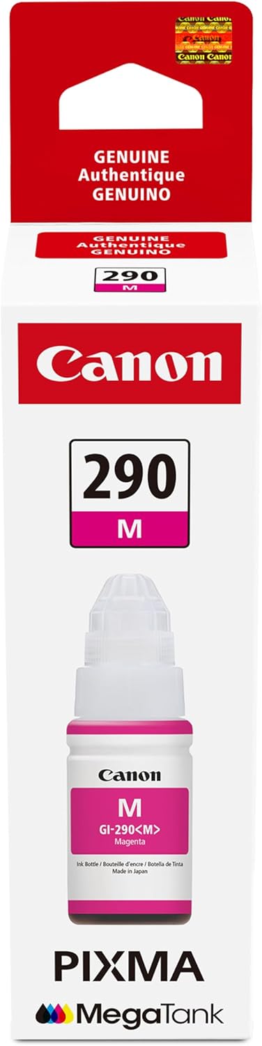 Canon GI-290 Genuine Magenta Ink Tank, Compatible with Megatank G4200, G3200, G2200, G1200,