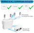 12 Pack European Plug Adapter, US to Europe Type C Plug Adapter, Travel Adapter for European Wall Outlets