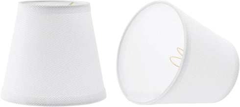 Aspen Creative 51027-2,Hardback Empire Transitional Clip-On Chandelier Shade/Network Fabric in White,4"Top x 6"Bottom x