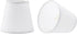 Aspen Creative 51027-2,Hardback Empire Transitional Clip-On Chandelier Shade/Network Fabric in White,4"Top x 6"Bottom x