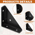CANIPHA 4Pcs 66mm 66mm Corner Bracket Black Angle Bracket Corner Brace, Metal Corner Brackets Triangle Corner Shelf