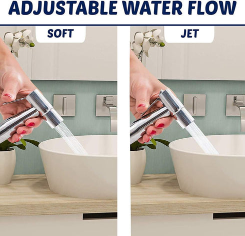 Bidet Sprayer Head, Stainless Steel Handheld Kit with Hook, Easy to Install for Personal Hygiene