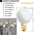 LVYE G25 LED Light Bulb, E26 Base, 6W Dimmable Edison Globe Bulb, 600LM, 4000K Daylight, Outside Frosted Glass, 4 Pack