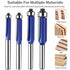 4PCS Set 1/4 Inch Wolfride Flush Trim Router Bit Shank Top Bearing Flush Trim Router Bit