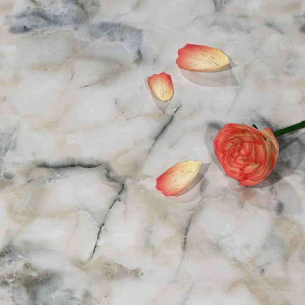 Livelynine Pacific Blue Marble Contact Paper, Self Adhesive Wallpaper for Kitchen Countertop and Bathroom