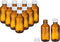 PATIKIL 2oz (60ml) Glass Sample Bottles, 12Pcs Round Dispensing Bottles with White Poly Cone Cap